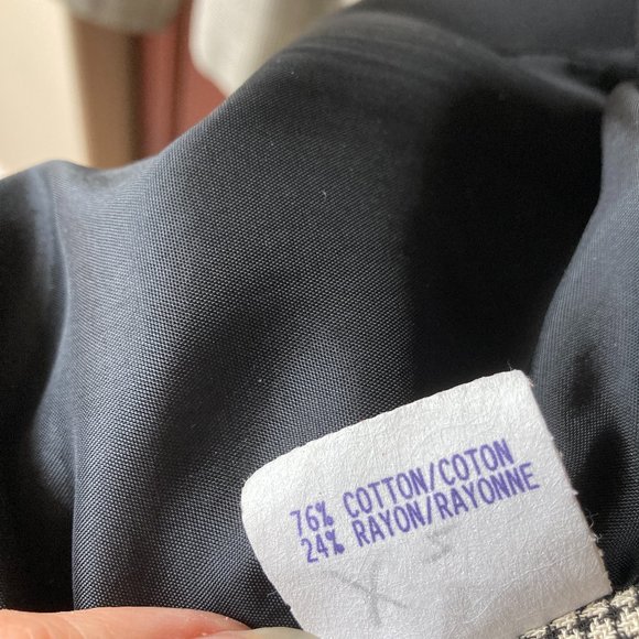 JNY Glen Plaid Cotton Blazer Sz 8 - Picture 5 of 5